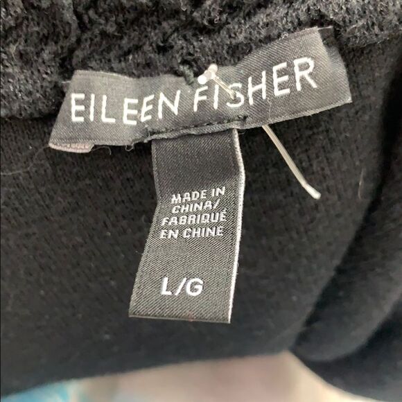Eileen Fisher Black Textured Cropped Jacket - Picture 4 of 5